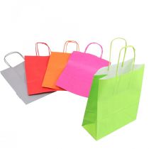 položky Papírová taška dárková taška papír barevný 18×22×8cm 30str