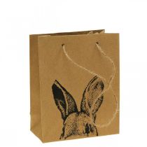 položky Dárková taška Velikonoční papírová taška zajíček hnědá 12×6×15cm 8 kusů