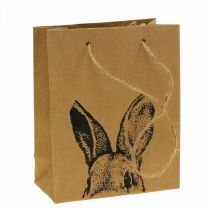 položky Dárková taška Velikonoční papírová taška zajíček hnědá 16×6,5×20cm 6ks