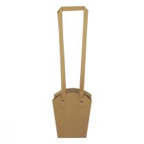 Papírové pytle rukojeť plantážník papír přírodní 11,5×11,5×18,5cm 8ks
