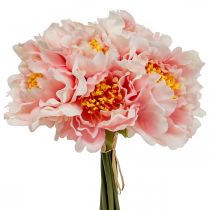 položky Paeonia pivoňka umělá květina Pivoňka růžová Ø6cm 28cm 7ks