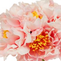 položky Paeonia Pivoňka umělý květ Pivoňka růžová Ø6cm 28cm 7 ks