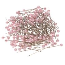 položky Jehlice s perlovou hlavičkou růžové Ø4mm 4cm 150 ks
