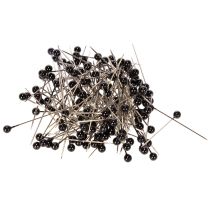 položky Květinové špendlíky s černou perleťovou hlavičkou, Ø4mm, 40mm, 150 kusů