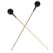 položky Květinové špendlíky s černou perleťovou hlavičkou, Ø4mm, 40mm, 150 kusů