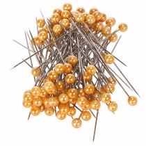 položky Jehlice s perlovou hlavou Ø6mm 65mm oranžové