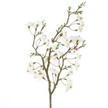 Umělá větvička broskvového květu krémová barva 69cm