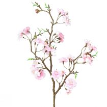 Větev květu broskvoně umělá růžová 69cm