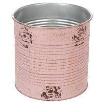 položky Květináč, starožitná růže, dekorativní kovová krabička, vintage, Ø15,5 cm V15 cm