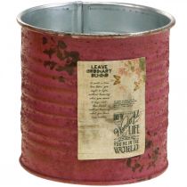 položky Květináč dekorativní kulatá fialová kovová vintage dekorace Ø8cm V7,5cm