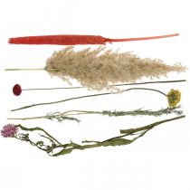 položky Dekorativní kytice sušených květin, směs růžových lučních květin, sada pro kutily, kreativní dekorace na stůl, výška 30-35 cm