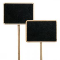 Hmoždinky dřevěné zásuvné cedule mini křídová tabule 8,5×6cm 6ks