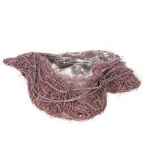 položky Miska ve tvaru srdce z větviček s alobalovou vložkou, 37 cm