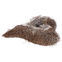 položky Květináč ve tvaru srdce z větviček s fólií, 20 cm, 2 kusy