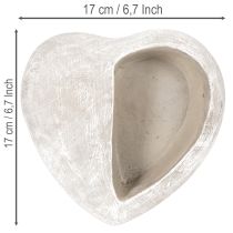 položky Květináč ve tvaru srdce, litý kámen, dekorativní květináč, 17 cm