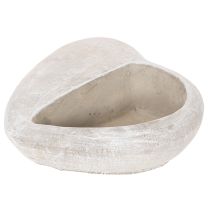 položky Květináč ve tvaru srdce, litý kámen, dekorativní květináč, 17 cm