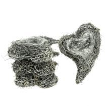 položky Dekorativní květináč ve tvaru srdce z vinné révy, bílý, kreativní nápad na výsadbu do domácnosti a dárek, plastová fólie, sada 4 kusů, 15 cm x 23 cm x 5 cm