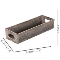 položky Kompaktní obdélníkový tác, všestranné využití k dekoraci a sázení, 23 cm