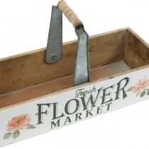 položky Truhlík na rostliny, květinová dekorace, dřevěný truhlík na osázení, truhlík nostalgický vzhled 41,5×16cm