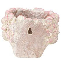 položky Květináč s hlavou rostlin na závěsný betonový vzhled růžový H13cm