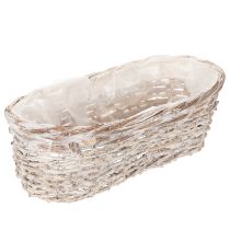 položky Květináč s fóliovou vložkou, oválný, bílý, 37 cm