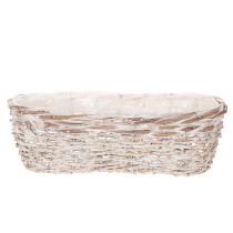 položky Květináč s fóliovou vložkou, oválný, bílý, 37 cm