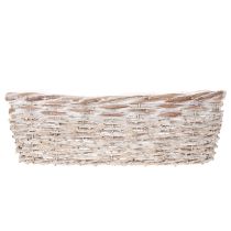položky Květináč s fóliovou vložkou, oválný, bílý, 37 cm