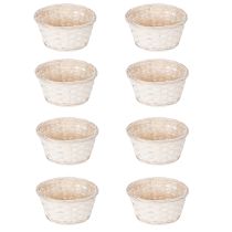 položky Proutěný košík pro všestranný interiérový design, 20 cm, 8 kusů