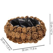 položky Kulatá miska na výsadbu borových šišek, 30 cm