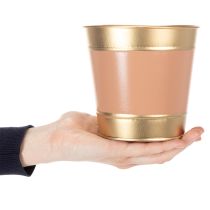 položky Kovový květináč/květináč/květináč, Ø13cm V12cm, 4 kusy
