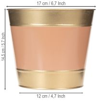 položky Kovový květináč/květináč, Ø17cm V14,5cm, 4 kusy
