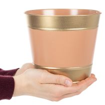 položky Kovový květináč/květináč, Ø17cm V14,5cm, 4 kusy