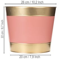 položky Kovový květináč/květináč/květináč, Ø26cm V22cm, 4 kusy