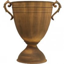 položky Kovová nádoba na květináč s rzí víkem Ø22,5 cm V32,5 cm
