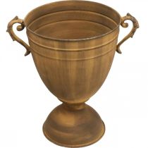 položky Kovová nádoba na květináč s rzí víkem Ø22,5 cm V32,5 cm