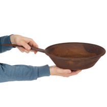položky Tác na pěstování, rezavě zbarvený plech s rukojetí, kovový květináč, Ø31cm