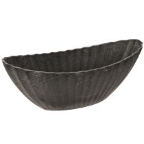 položky Rostlinná miska s drážkami, lodička, antracitová, 24 cm
