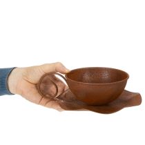 položky Květináč s podšálkem, rezavý povrch, Ø19,5 cm, V8 cm