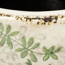 položky Keramický květináč s květinovým vzorem, dekorace do pokoje, 18 cm