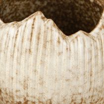 položky Rostlinný květináč Keramické vajíčko Broken Cream Brown Ø9,5cm 3 ks