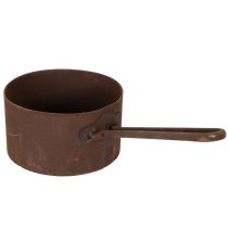 položky Kovový květináč, květináč, rezavě zbarvená pánev, dekorativní předmět, Ø20cm V11cm