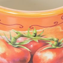 položky Sada květináčů na rajčata, keramické dekorativní květináče do kuchyně a retro dekorace, 14 cm, sada 3 kusů