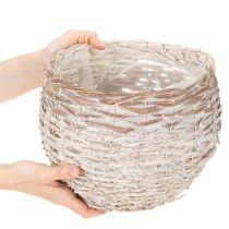 položky Kulatý pletený koš, velký dekorativní koš na sázení, 23 cm