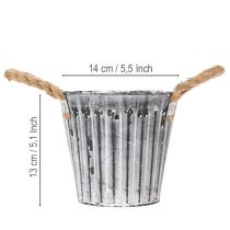 položky Květináč s rukojeťmi, kovový květináč, dekorativní květináč na sázení Ø14,5 cm