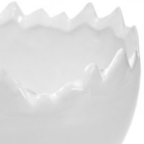 Květináč vaječná skořápka bílá Ø12cm V9cm 2ks