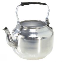 Květináč kovový dekorativní džbán na vodu stříbrný vintage Ø15cm
