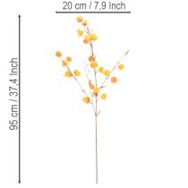 položky Umělá rostlina čínského lampionu, větvička Physalis s květy, 95 cm