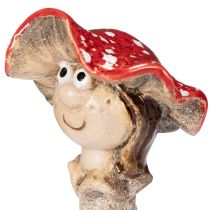 položky Dekorativní figurka houbové zátky - muchomůrka s obličejem, holčička a chlapec 13 cm, 2 ks