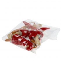 položky Dekorativní plstěné houby červená, oranžová 6 ks