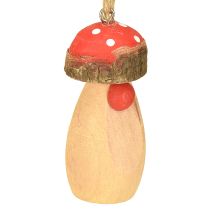 položky Hříbka na zavěšení dřevo bílá, hnědá asort 6,5/8cm 8 ks
